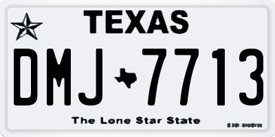 TX license plate DMJ7713