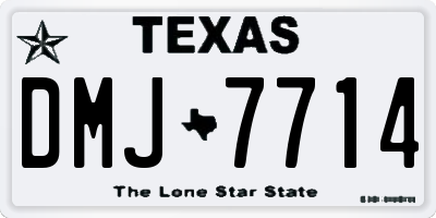 TX license plate DMJ7714