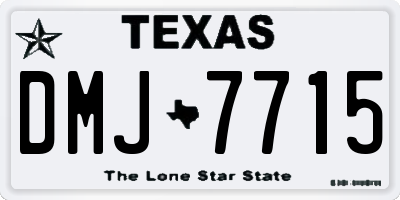 TX license plate DMJ7715