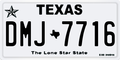 TX license plate DMJ7716