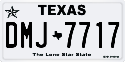 TX license plate DMJ7717