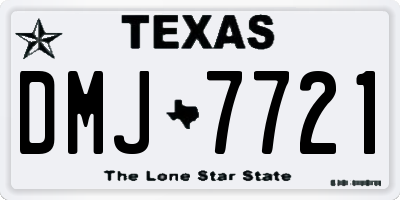 TX license plate DMJ7721