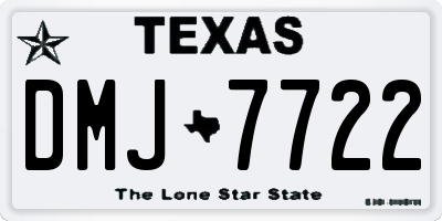 TX license plate DMJ7722