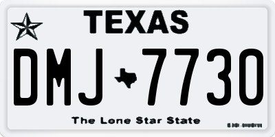 TX license plate DMJ7730