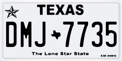 TX license plate DMJ7735