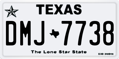 TX license plate DMJ7738