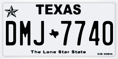 TX license plate DMJ7740