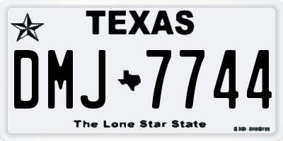 TX license plate DMJ7744