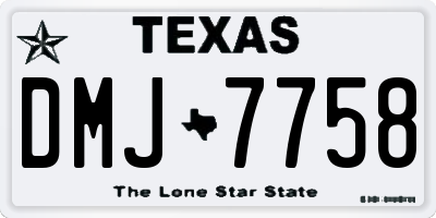 TX license plate DMJ7758