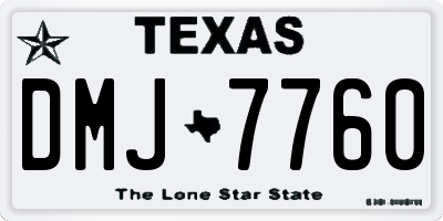 TX license plate DMJ7760