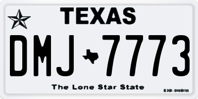 TX license plate DMJ7773