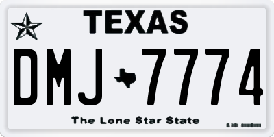 TX license plate DMJ7774