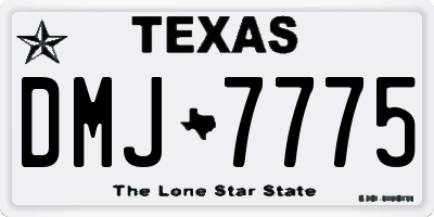 TX license plate DMJ7775