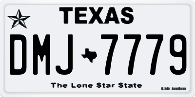 TX license plate DMJ7779