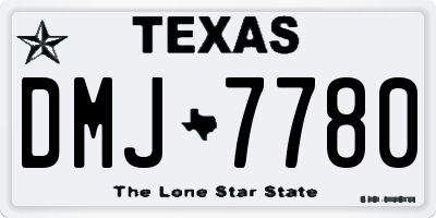 TX license plate DMJ7780