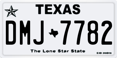 TX license plate DMJ7782