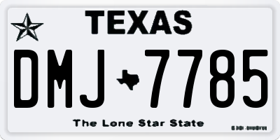 TX license plate DMJ7785