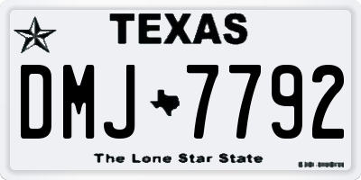 TX license plate DMJ7792