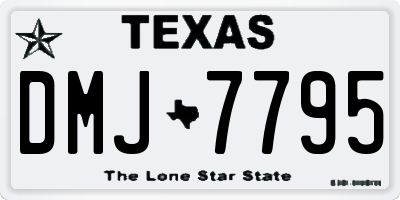 TX license plate DMJ7795