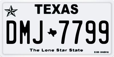 TX license plate DMJ7799