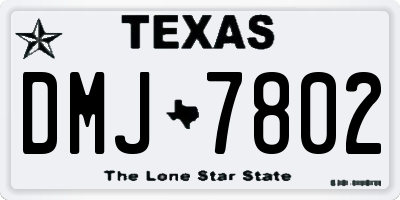 TX license plate DMJ7802