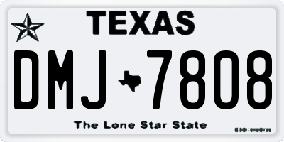 TX license plate DMJ7808