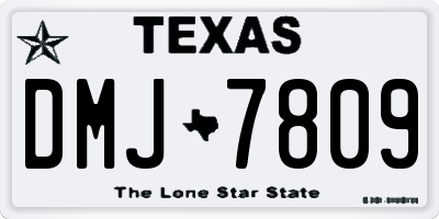 TX license plate DMJ7809