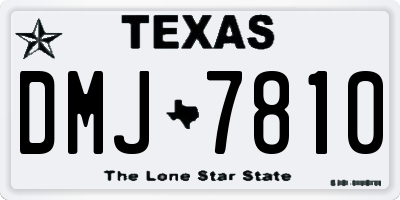 TX license plate DMJ7810