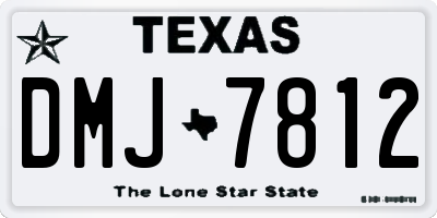TX license plate DMJ7812