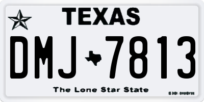 TX license plate DMJ7813