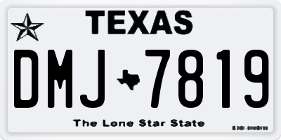 TX license plate DMJ7819