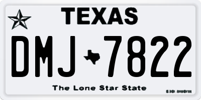 TX license plate DMJ7822