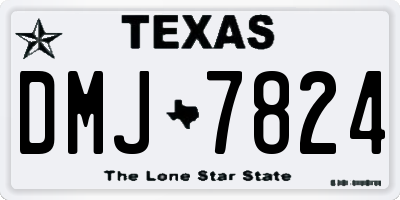 TX license plate DMJ7824
