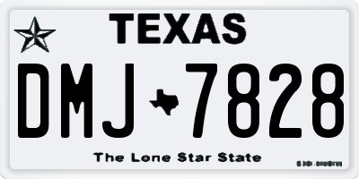 TX license plate DMJ7828