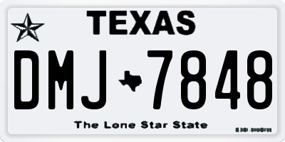 TX license plate DMJ7848