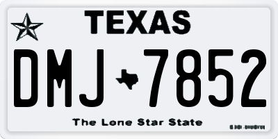 TX license plate DMJ7852