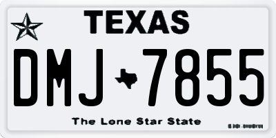 TX license plate DMJ7855