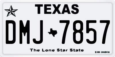 TX license plate DMJ7857