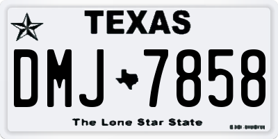TX license plate DMJ7858