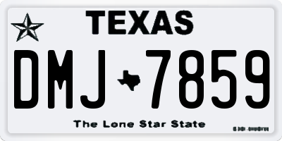 TX license plate DMJ7859