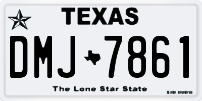 TX license plate DMJ7861