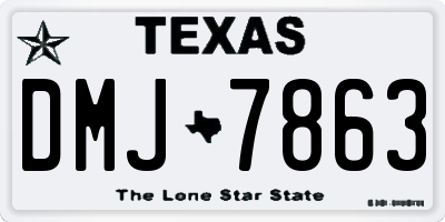 TX license plate DMJ7863