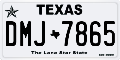TX license plate DMJ7865