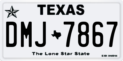 TX license plate DMJ7867
