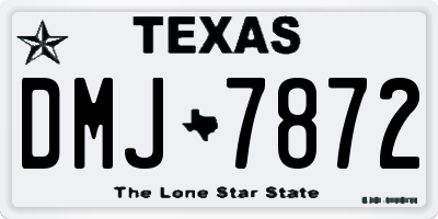 TX license plate DMJ7872