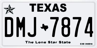 TX license plate DMJ7874
