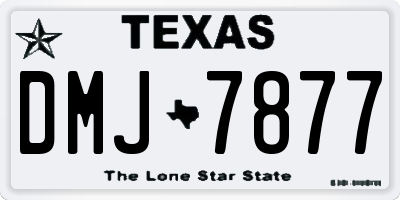 TX license plate DMJ7877