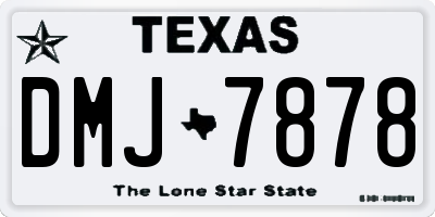 TX license plate DMJ7878