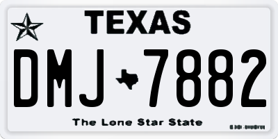 TX license plate DMJ7882