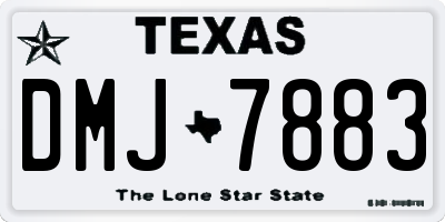 TX license plate DMJ7883